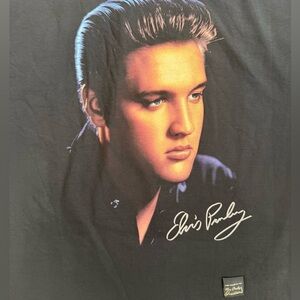 Gildan Elvis Presley T-Shirt Dress Black Oversized Crewneck XXL Concert Tee